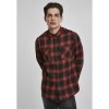 Plaid Flannel Shirt 6 - black/red hnedá | tmavočervená M Urban Classics 4053838532775