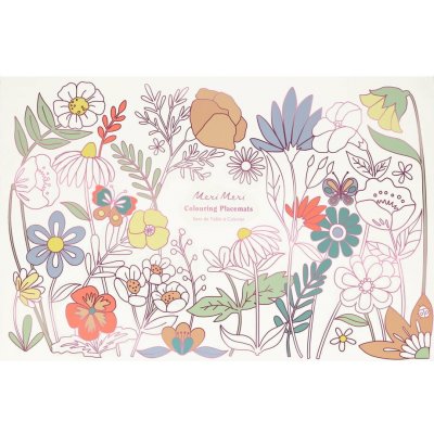 Meri Meri Papierové prestieranie Butterflies & Flowers 8 ks 28x42,5 cm