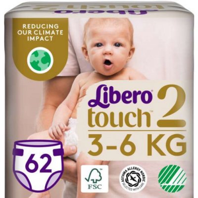 Libero Touch Jumbo nohavice 3-6 kg Newborn 2 62 ks