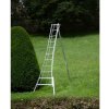 Niwaki 3-dielny hliníkový záhradný rebrík, strieborná farba 128 x 330 cm (NW03300)