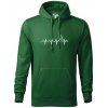 EKG Vianočný stromek - Mikina pánska Cape s kapucňou - 2XL ( Fľaškovozelená )