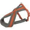 Nylonový postroj PREMIUM podšitý, M: 45-80 cm/25 mm, hrdzavá/grafit