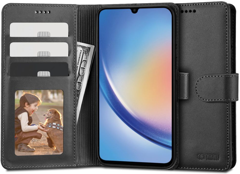 Púzdro Tech-protect Wallet Samsung Galaxy A34 5G čierne