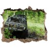 Foto fotografie díra na zeď Jeep v lese 95x64 cm