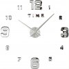 Nástenné nalepovacie hodiny MS-40164 - Strieborná KP40164
