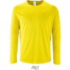 SOL'S | Sporty LSL Men, Pánske šport. tričko s dl. rukávom, žltá neon, S