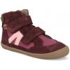 Barefoot detská zimná obuv Develab - BF Soft Shoe 2 WP Burgundy bordová