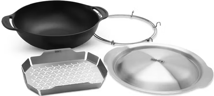 Weber Crafted Wok Steamer pre chutné a zdravé varenie orientálnych pokrmov na grile.