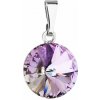 Prívesok bižutérie so Swarovski kryštálmi fialový okrúhly 54001.5