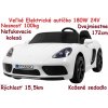 JOKO Veľké Elektrické autíčko Perfecta 180W 24V, nosnosť 100kg, dvojmiestne, nafukovacie kolesá, kožené sedadlo, biele