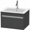 Duravit Ketho skrinka 60x47.5x41 cm závesná kúpeľňová skrinka pod umývadlo grafitová KT641804949