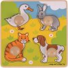 Bigjigs Toys vkládací puzzle - Domácí zvířátka