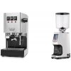 Gaggia New Classic E24, stainless steel + Eureka Atom Specialty 75, white