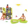 Smoby set preliezačka Multi-Activity Tower na šplhanie so šmykľavkou a pieskovisko Motýľ s vodotryskom 840201-3
