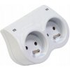 Rozbočovač proti prepätiu 2 zásuvky 16A 250V s/u biely R20-F Elgotech
