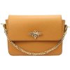 menšia kožená crossbody kabelka do ruky aj cez plece Hnedá