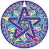 Mandala okenná nalepovacia - Mystický pentagram