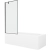 Mexen Vega obdĺžniková vaňa 150 x 70 cm s obkladom a 1-krídlovou sprchovou zástenou 80 cm, Čierny vzor - 550115070X9508007070