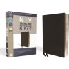 NIV, Thinline Reference Bible, Premium Bonded Leather, Black, Red Letter Edition, Comfort Print