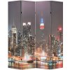 Skládací paraván 160 x 170 cm New York by Night Vícebarevný 245862