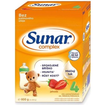 Sunar Complex 4 jahoda dojčenské mlieko, 600 g