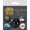 Odznak Queen Pin Badges 5-Pack Classic
