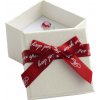 JK Box Papierová krabička s bordó mašľou Special Day na náušnice alebo prsteň IK009