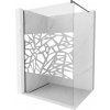 MEXEN/S - Kioto Sprchová zástena Walk-in 110 x 200, biely vzor 8 mm, grafit kartáčovaná 800-110-101-66-85
