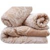 Prehozynapostel Set prehozov na pohovku a kreslá s reliéfnym vzorom - pieskovo hnedý MARKTF-08_624 160 x 210 cm