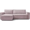 Bobochic Paris menčestrová rozkladacia rohová obojstranná pohovka Nihad Svetloružová