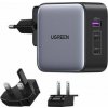 Ugreen Nexode rýchlonabíjací adaptér šedá / 2x USB-C / USB-A / 65W (90409)