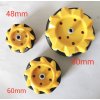 Mecanum kolesá pre stavebnice autíčok set 4 kolies - 60 mm