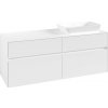 VILLEROY & BOCH Collaro závesná skrinka pod umývadlo na dosku (umývadlo vpravo), 4 zásuvky, 1400 x 500 x 548 mm, White Matt, C11800MS