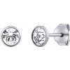 Silvego Strieborné náušnice kôstky Malia s čírymi Swarovski Zirconia 5 mm ZT825045EWSW