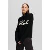 Karl lagerfeld SOUTACHE SIGNATURE CHUNKY KNIT BLACK/WHITE