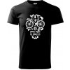 Bike lebka - Klasické pánske tričko vyššej gramáže - XS ( Čierna )