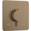Hansgrohe Ecostat Comfort Q - Termostatická batéria pod omietku, na 2 spotrebiče, kefovaný bronz 33713140