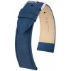 Kožený remienok Hirsch Osiris Nubuk M 03433180-2, modrý, telecia koža, dĺžka M, Quick Release 20 mm