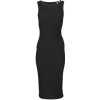 Guess Dlhé šaty SL ERNESTINE KNOT DRESS Čierna
