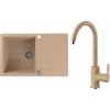Alveus SETA 20012 Beige 55 SETA20012 - Drez Granitový CADIT 20 -790x500mm, vanička 375x425x198mm + batéria Tonia, Beige 55
