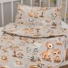 Biante Detské bavlnené posteľné obliečky do postieľky Sandra SA-514 Africké zvieratká na sivom Do postieľky 90x140 a 40x60 cm