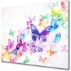 Sklenená doska na krájanie Farebné motýle 60x52 cm