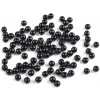 Plastové voskové koráliky / perly Glance Ø5 mm - 500 g - čierna - F75 čierna