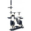 Škrabadlo pro kočky se sisalovými sloupky 230-250 cm modré 170621