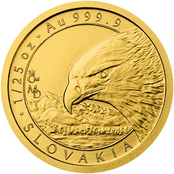 Česká mincovna zlatá 1/25 oz minca Orol 2022 stand 1,24 g