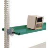 Manuflex AS1714.0001 Výklopná polica na baliace stoly PACKPOOL, využiteľná hĺbka 195 mm. Pre šírku stola 2000 mm; AS1714.0001