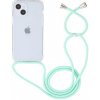AppleKing transparentný kryt so šnúrkou pre iPhone 15 - tyrkysový - možnosť vrátiť tovar ZADARMO do 30tich dní