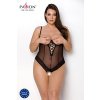 Passion Plus Size NORTH Body (Black), krajkové body 6XL/7XL