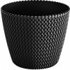 PlasticFuture Květináč Splofy antracit, 29,5 cm