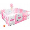Aga4Kids Ochranná ohrádka pre deti plastová 180x200x64 cm ružová